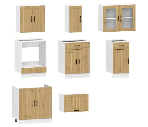 Virtuvinių Spintelių Komplektas, 8 Dalių, Kalmar, Artisano