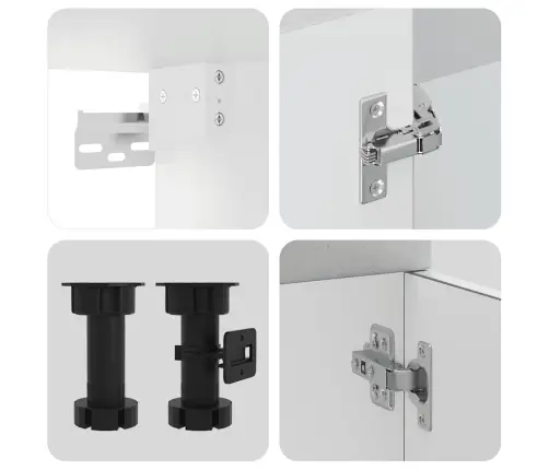 4-Daļīgs Virtuves Skapītis Komplekts, Kalmar, Betona Pelēks Vidaxl