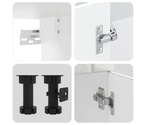 Virtuvinių Spintelių Komplektas, 4 Dalių, Lucca, Balta