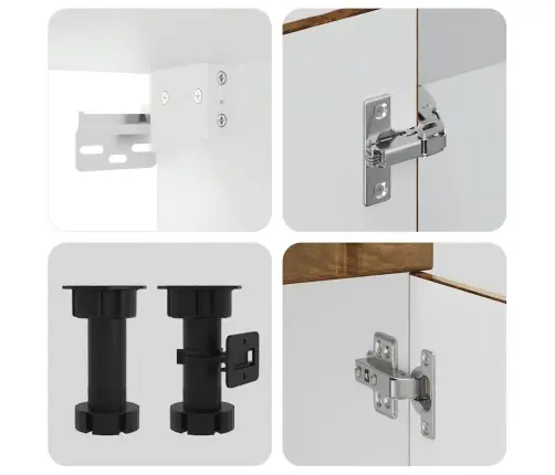 Virtuvinių Spintelių Komplektas, 4 Dalių, Lucca, Dūminio