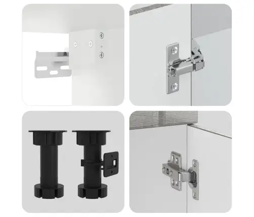 4-Osaline Köögikappide Komplekt "Lucca", Hall, Sonoma Töödeldud Puit