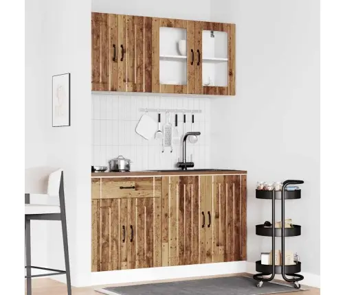 4-Daļīgs Virtuves Skapītis Komplekts, Kalmar, Veca Koka Vidaxl