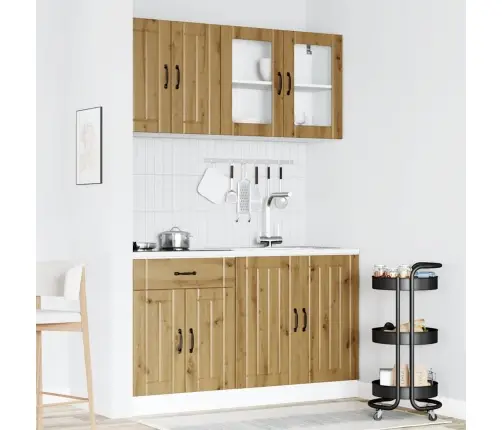 4-Daļīgs Virtuves Skapītis Komplekts, Kalmar, Koka Krāsā Vidaxl