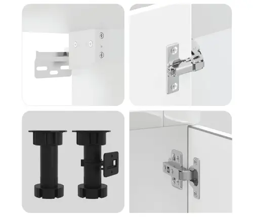 Virtuvinių Spintelių Komplektas, 4 Dalių, Porto, Balta