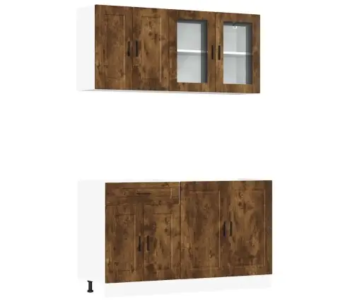 4-Daļīgs Virtuves Skapītis Komplekts, Porto, Ozola Krāsa Vidaxl