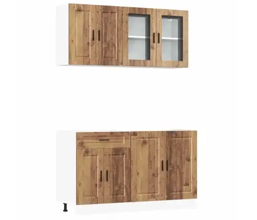 Virtuvinių Spintelių Komplektas, 4 Dalių, Porto, Medienos