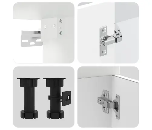 Virtuvinių Spintelių Komplektas, 11 Dalių, Kalmar, Balta