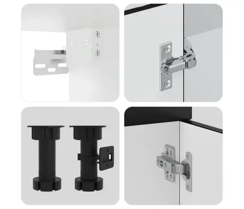 11-Osaline Köögikapi Komplekt Kalmar, Must, Tehispuit