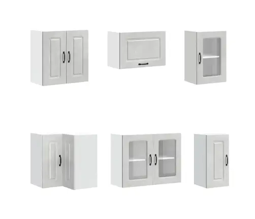 11-Daļīgs Virtuves Skapītis Komplekts, Kalmar, Betona Pelēks Vidaxl