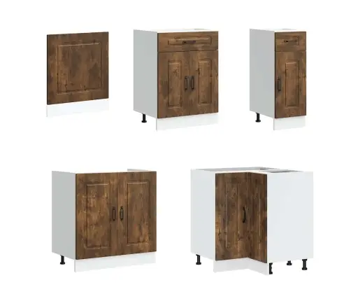 Virtuvinių Spintelių Komplektas, 11 Dalių, Kalmar, Dūminio