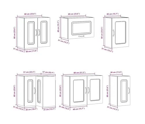 Virtuvinių Spintelių Komplektas, 11 Dalių, Kalmar, Artisano