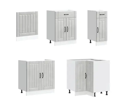 11-Daļīgs Virtuves Skapītis Komplekts, Lucca, Betona Pelēks Vidaxl