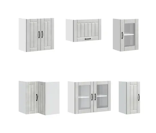 11-Daļīgs Virtuves Skapītis Komplekts, Lucca, Betona Pelēks Vidaxl