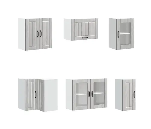 Virtuvinių Spintelių Komplektas, 11 Dalių, Lucca, Pilka