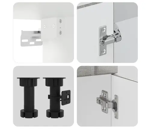 Virtuvinių Spintelių Komplektas, 11 Dalių, Lucca, Pilka