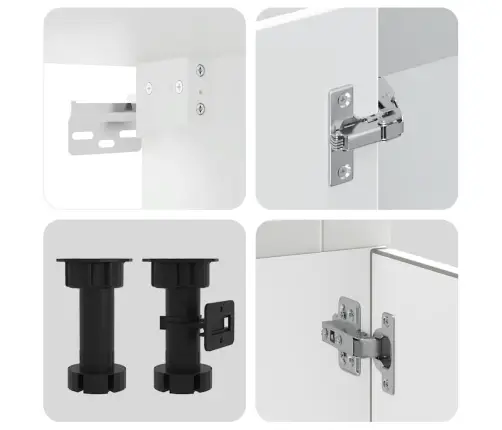 11-Osaline Köögikapi Komplekt Porto, Valge, Tehispuit