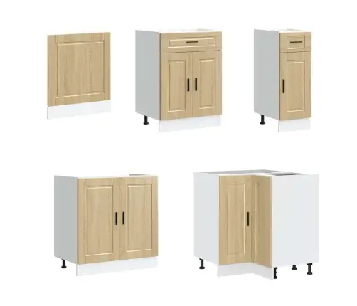 11-Osaline Köögikapi Komplekt Porto, Sonoma Tamm, Tehispuit