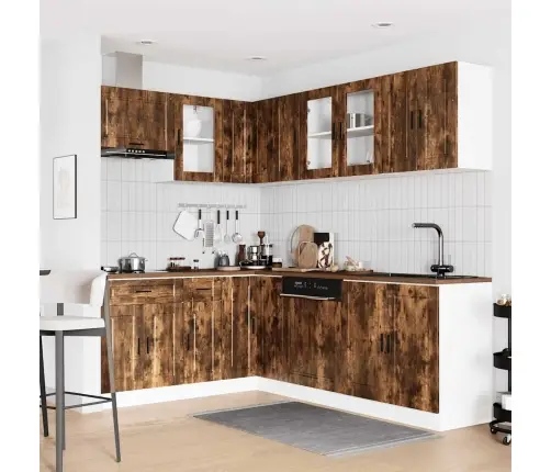 11-Osaline Köögikapi Komplekt Porto, Tehispuit