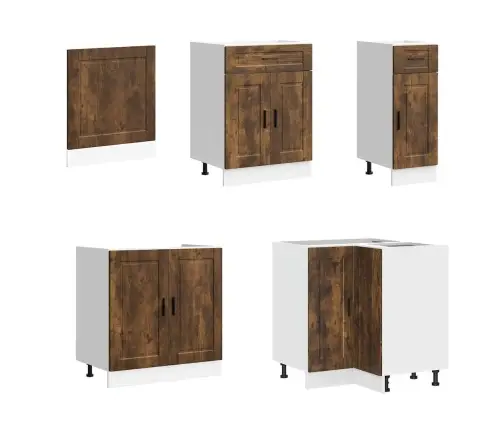 11-Osaline Köögikapi Komplekt Porto, Tehispuit