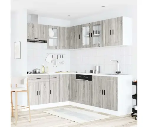 Virtuvinių Spintelių Komplektas, 11 Dalių, Porto, Pilka