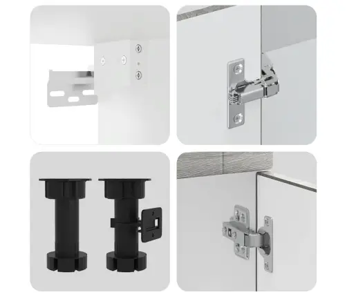 Virtuvinių Spintelių Komplektas, 11 Dalių, Porto, Pilka