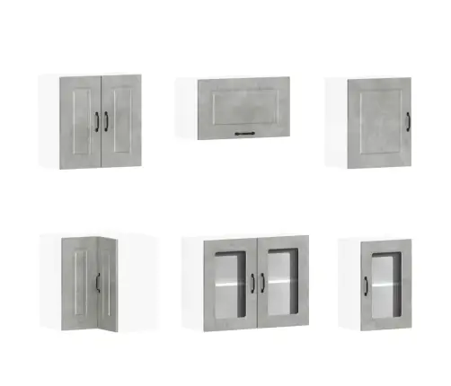 11-Daļīgs Virtuves Skapītis Komplekts, Kalmar, Betona Pelēks Vidaxl