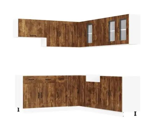 Virtuvinių Spintelių Komplektas, 11 Dalių, Kalmar, Dūminio