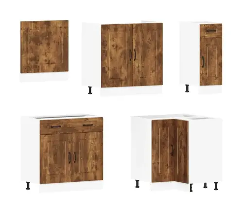 Virtuvinių Spintelių Komplektas, 11 Dalių, Kalmar, Dūminio