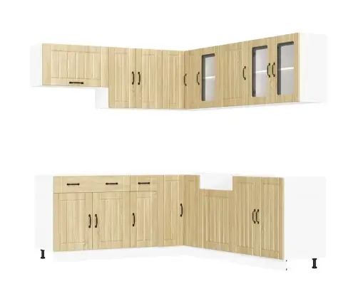 11-Osaline Köögikapi Komplekt Lucca, Sonoma Tamm, Tehispuit