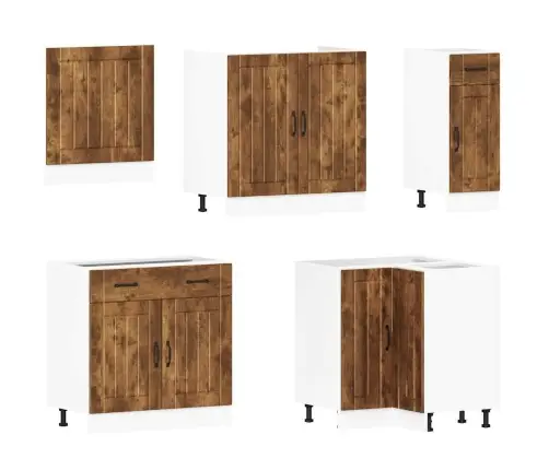 Virtuvinių Spintelių Komplektas, 11 Dalių, Lucca, Dūminio