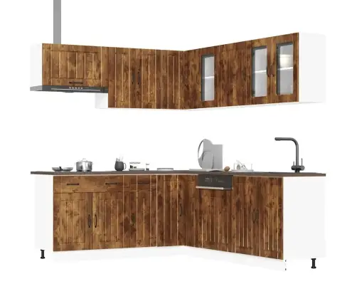 Virtuvinių Spintelių Komplektas, 11 Dalių, Lucca, Dūminio