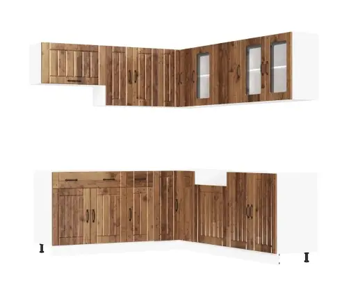 Virtuvinių Spintelių Komplektas, 11 Dalių, Lucca, Medienos