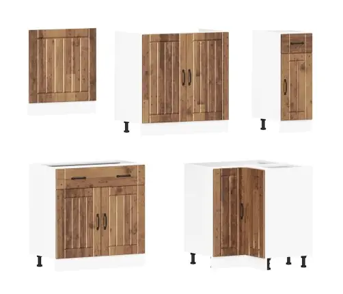 Virtuvinių Spintelių Komplektas, 11 Dalių, Lucca, Medienos