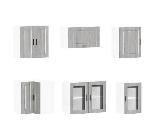 Virtuvinių Spintelių Komplektas, 11 Dalių, Porto, Pilka