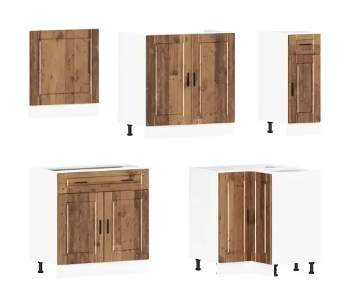 Virtuvinių Spintelių Komplektas, 11 Dalių, Porto, Medienos