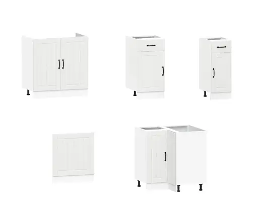 Virtuvinių Spintelių Komplektas, 11 Dalių, Kalmar, Balta