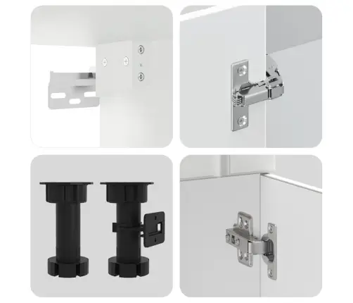 11-Daļīgs Virtuves Skapītis Komplekts, Lucca, Balta Vidaxl