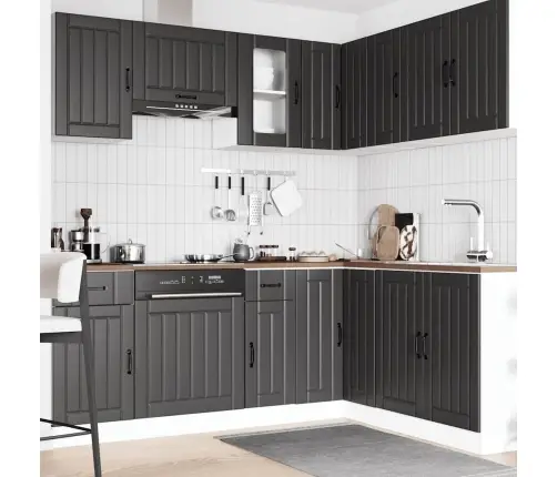 Virtuvinių Spintelių Komplektas, 11 Dalių, Lucca, Juoda