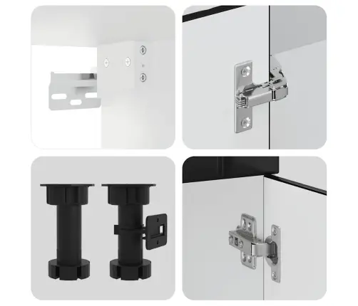 Virtuvinių Spintelių Komplektas, 11 Dalių, Lucca, Juoda