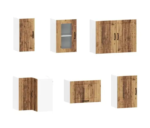 11-Daļīgs Virtuves Skapītis Komplekts, Lucca, Veca Koka Vidaxl