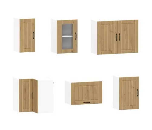 11-Osaline Köögikapi Komplekt Lucca, Käsitöötamm, Tehispuit