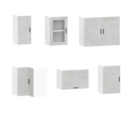 11-Daļīgs Virtuves Skapītis Komplekts, Porto, Betona Pelēks Vidaxl