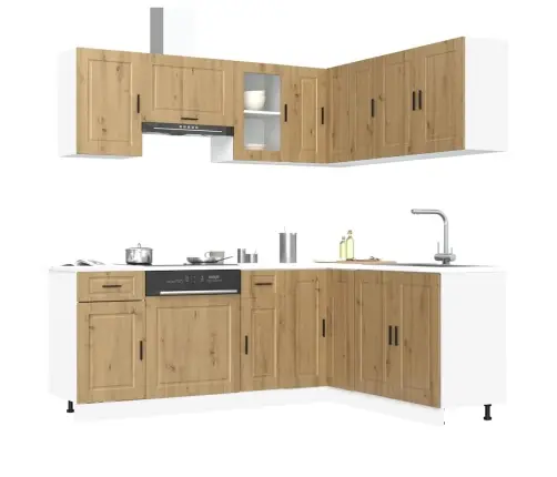 Virtuvinių Spintelių Komplektas, 11 Dalių, Porto, Artisano