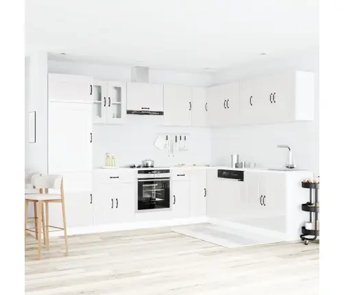 Virtuvinių Spintelių Komplektas, 14 Dalių, Kalmar, Balta