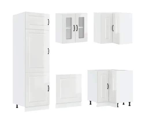 Virtuvinių Spintelių Komplektas, 14 Dalių, Kalmar, Balta