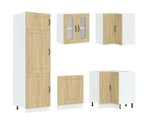 14-Osaline Köögikapi Komplekt Kalmar, Sonoma Tamm, Tehispuit