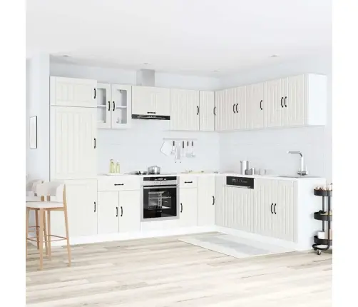 14-Daļīgs Virtuves Skapītis Komplekts, Lucca, Balta Vidaxl