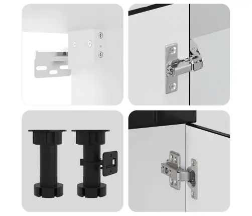 14-Daļīgs Virtuves Skapītis Komplekts, Lucca, Melns Vidaxl