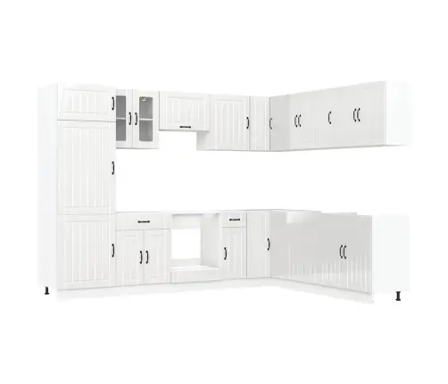 Virtuvinių Spintelių Komplektas, 14 Dalių, Lucca, Balta