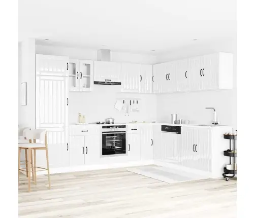 Virtuvinių Spintelių Komplektas, 14 Dalių, Lucca, Balta